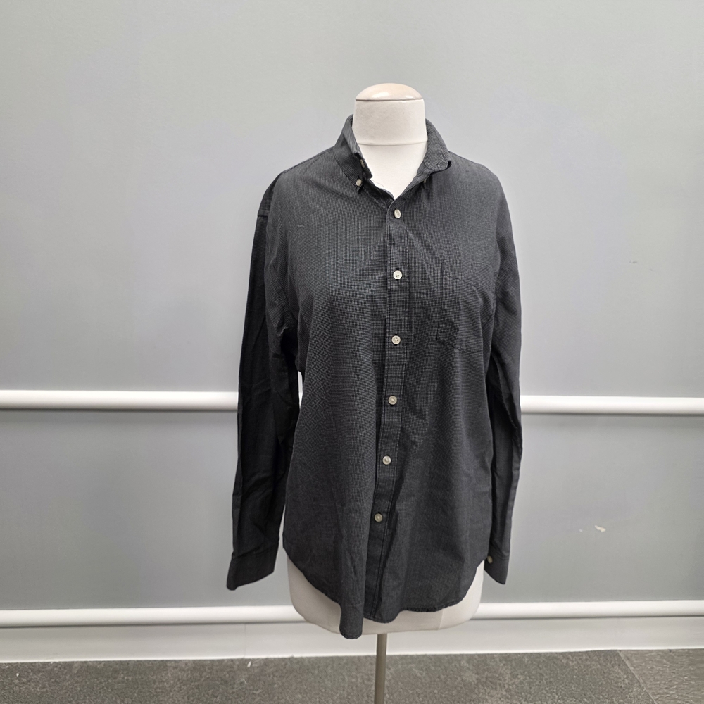 Van Heusen Black White Check Men's Casual Button Down Shirt